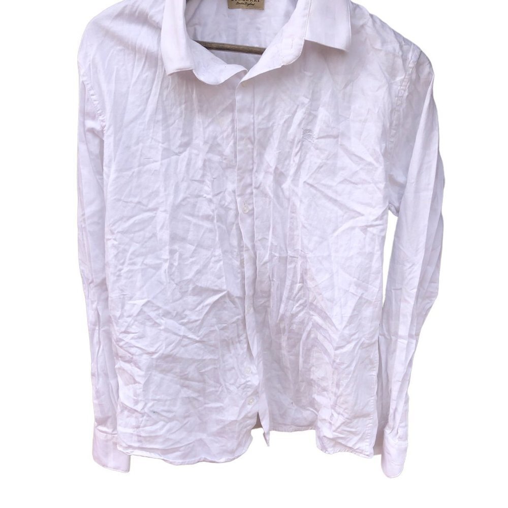 VINTAGE Burberry Shirt Large White - Picture 7 of 10